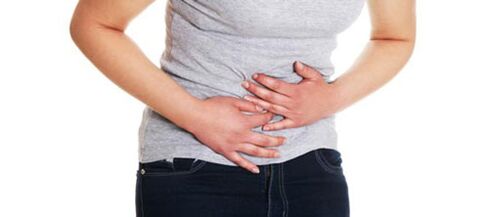 abdominal pain due to parasites